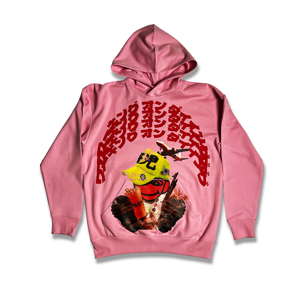 working on dying hoodie